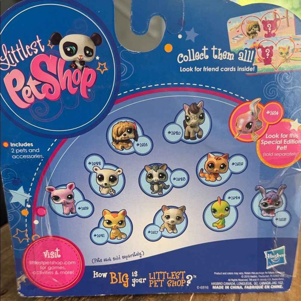 Littlest Pet Shop Prized Pets Polar Bear and Cat #1821, #1822 box taped closed